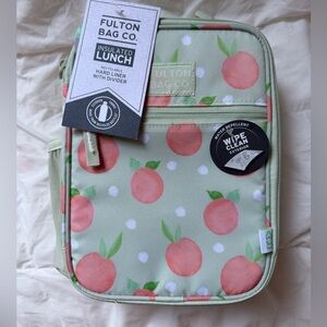 Ras Green and Pink Polka Dot Kids Lunch Bag
